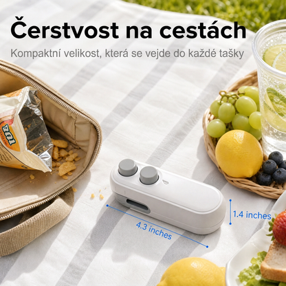 Vitalisys® Przenośna ładowalna zgrzewarka do woreczków – 2w1 USB-C mini urządzenie do zgrzewania i cięcia ✨