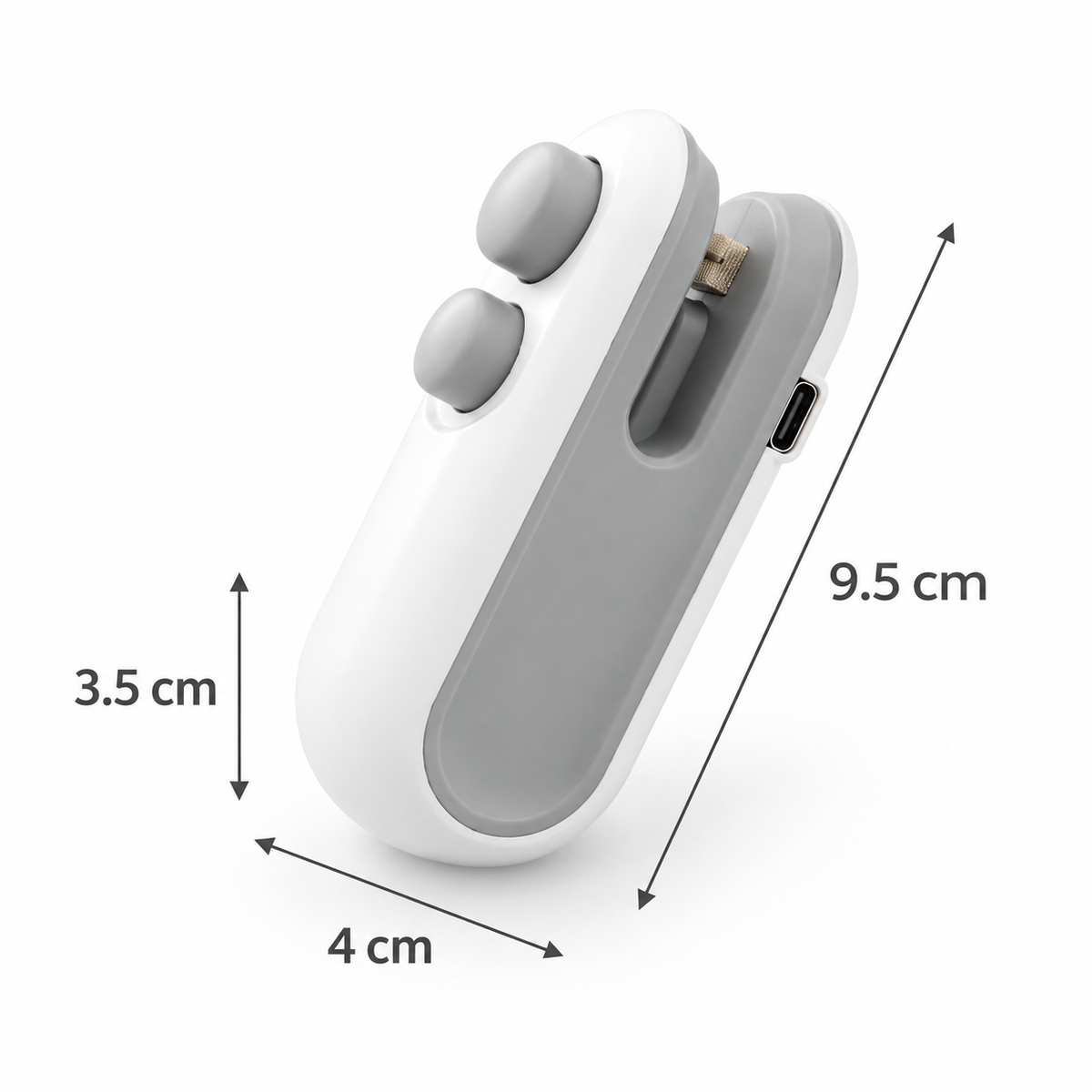 Vitalisys® Przenośna ładowalna zgrzewarka do woreczków – 2w1 USB-C mini urządzenie do zgrzewania i cięcia ✨