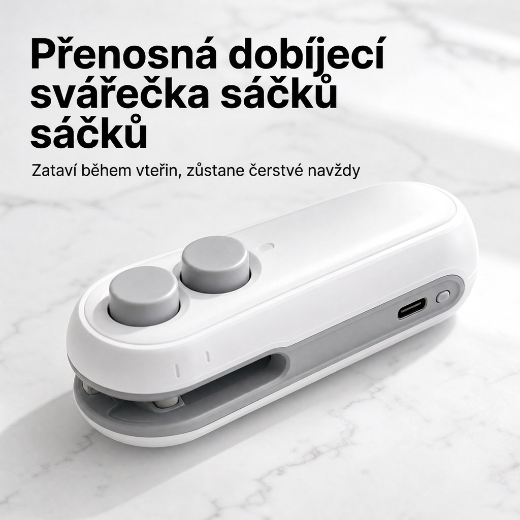 Vitalisys® Przenośna ładowalna zgrzewarka do woreczków – 2w1 USB-C mini urządzenie do zgrzewania i cięcia ✨