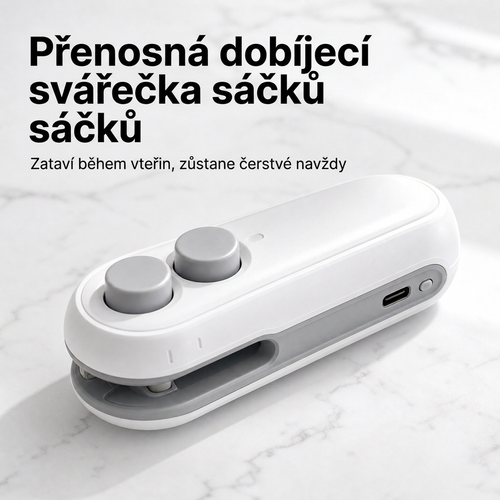 Vitalisys® Przenośna ładowalna zgrzewarka do woreczków – 2w1 USB-C mini urządzenie do zgrzewania i cięcia ✨