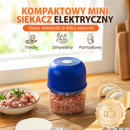 🔥🔥Bezprzewodowy elektryczny mini rozdrabniacz – Mocny pomocnik kuchenny do szybkiego siekania mięsa, warzyw i jedzenia dla dzieci✨