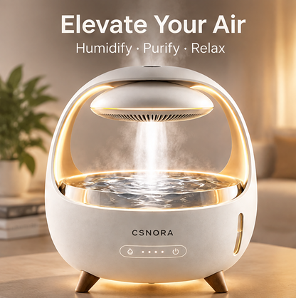 ✨ CSNORA® 600ml Ultrasonic Desk Humidifier – Warm Light & Whisper-Quiet Comfort