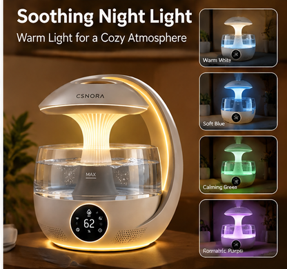 🌈 CSNORA® 3.0L Smart Humidifier – WiFi Control & Multicolor Night Light