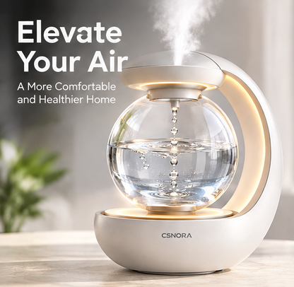 🌊 CSNORA® Anti-Gravity Water Drop Humidifier – Warm Glow & Ultra-Quiet Mist