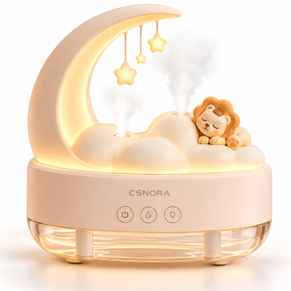 🐻 CSNORA® Crescent Moon Bear Humidifier – Dual Mist & Warm Night Light