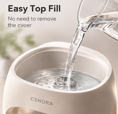 🫧 CSNORA® Bubble Humidifier – 7-Color Glow & Quiet Mist