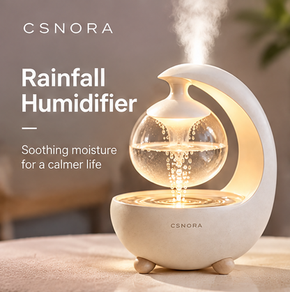 🌧️ CSNORA® Rain Cloud Humidifier – Simulated Rainfall & Warm Glow