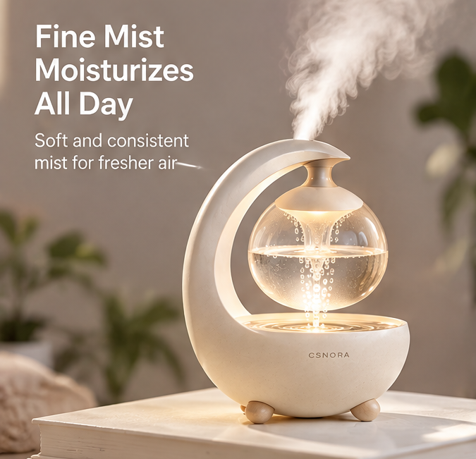 🌧️ CSNORA® Rain Cloud Humidifier – Simulated Rainfall & Warm Glow