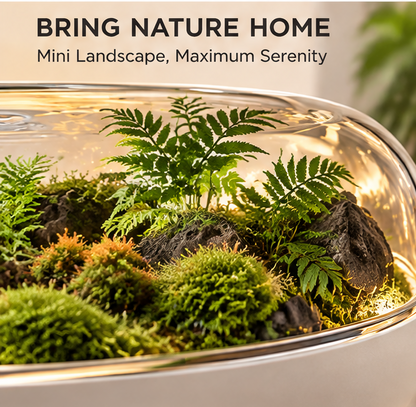 🌿 CSNORA® Rainforest Terrarium Humidifier – 650ml Anti-Gravity Mist & Mood Lighting