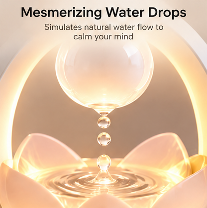 🌸 CSNORA® Lotus Water Drop Humidifier – 2-in-1 Aroma Diffuser & Warm Glow