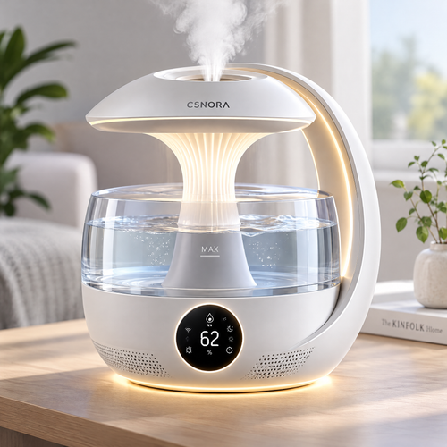 🌈 CSNORA® 3.0L Smart Humidifier – WiFi Control & Multicolor Night Light