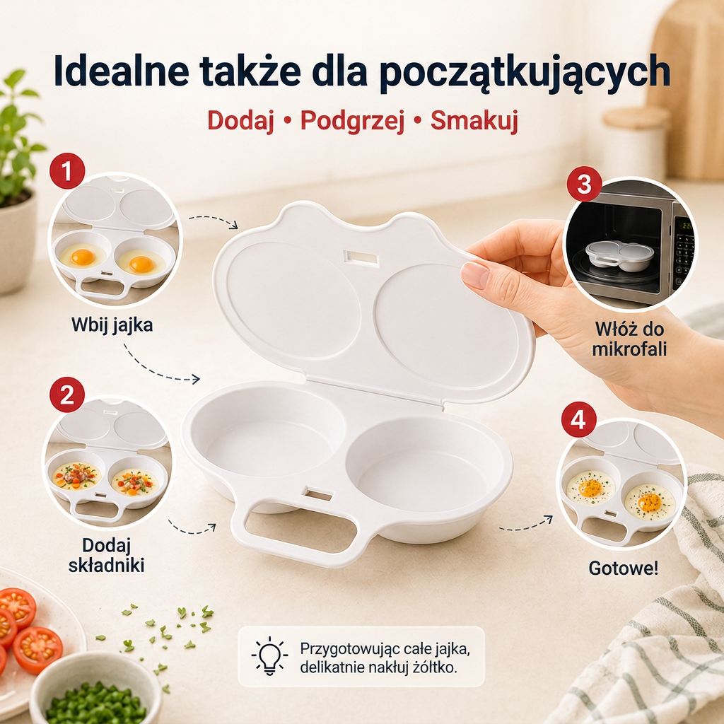 💎💎LEFUN® Szybka forma do śniadania do mikrofalówki – 2 przegródki, 2 smaki, nieskończone możliwości 🍳💥