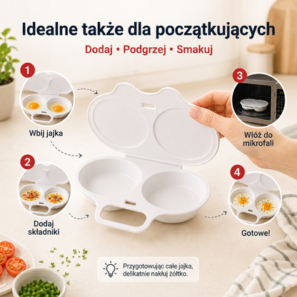👑👑LEFUN® Szybka forma do śniadania do mikrofalówki – 2 przegródki, 2 smaki, nieskończone możliwości 🍳💥