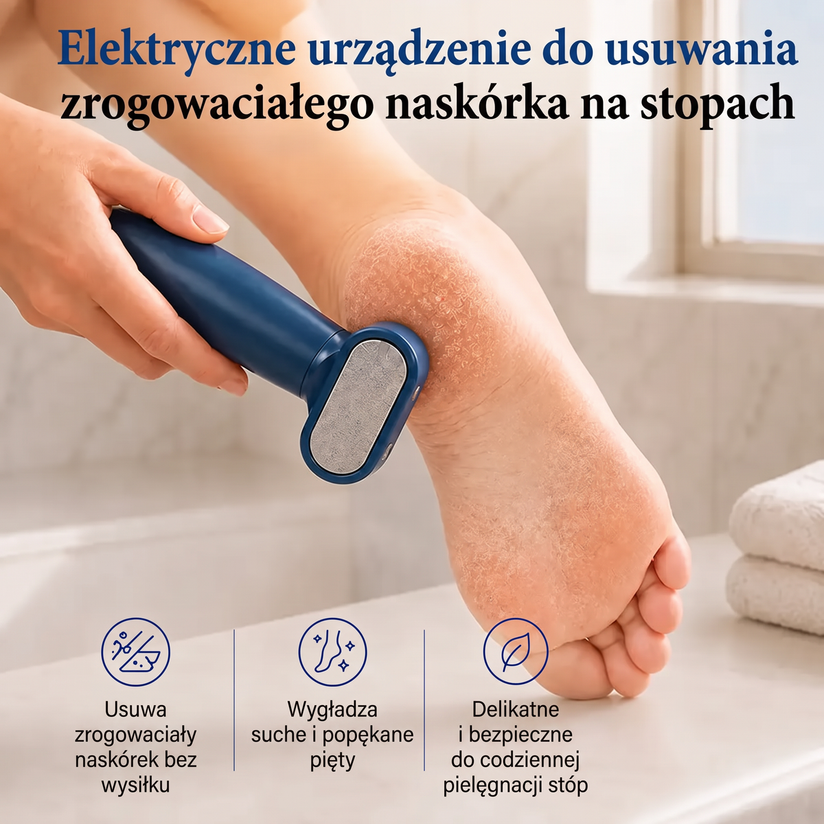 🌈🌈LEFUN® Precyzyjny pilnik do stóp – 🌟usuwa szorstką i zrogowaciałą skórę, pomaga wygładzić pięty i pozwala wygodnie zadbać o stopy w domu.