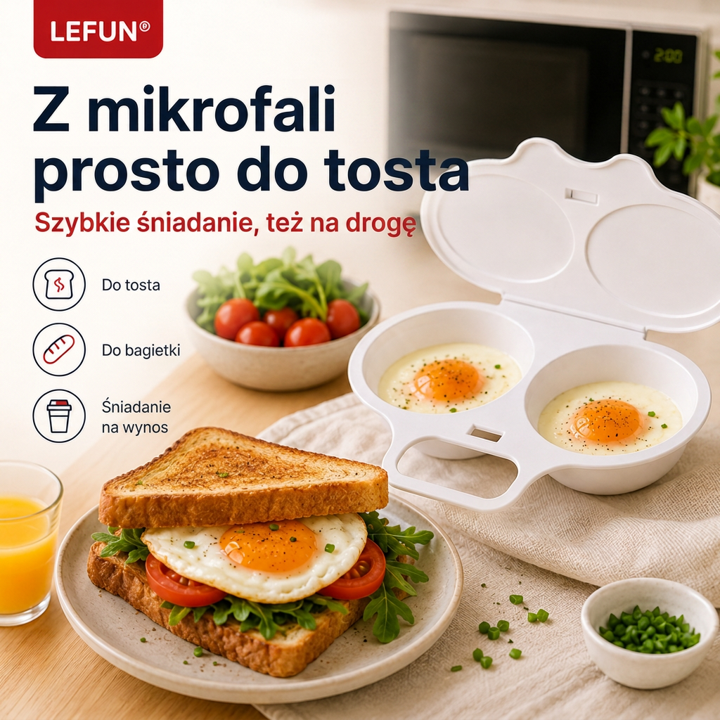 👑👑LEFUN® Szybka forma do śniadania do mikrofalówki – 2 przegródki, 2 smaki, nieskończone możliwości 🍳💥