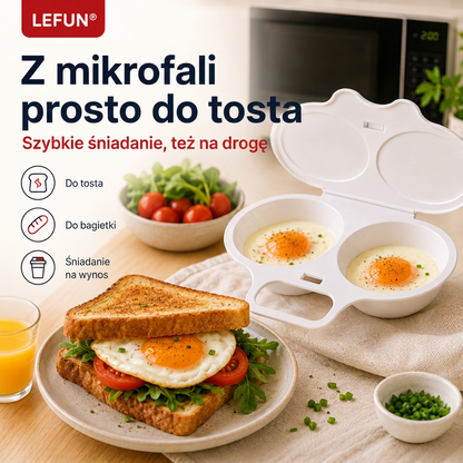👑👑LEFUN® Szybka forma do śniadania do mikrofalówki – 2 przegródki, 2 smaki, nieskończone możliwości 🍳💥