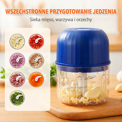 🔥🔥Bezprzewodowy elektryczny mini rozdrabniacz – Mocny pomocnik kuchenny do szybkiego siekania mięsa, warzyw i jedzenia dla dzieci✨