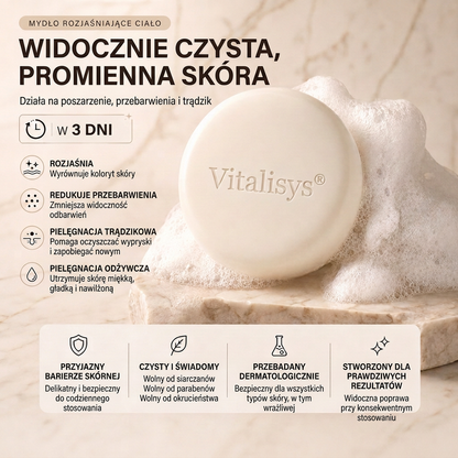 🔥🔥Vitalisys® Mydło rozjaśniające z niacynamidem na przebarwienia i piegi 💆‍♀️