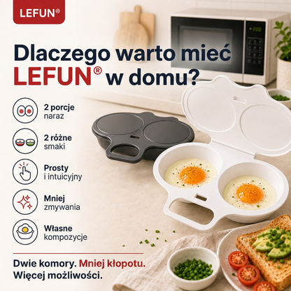 💎💎LEFUN® Szybka forma do śniadania do mikrofalówki – 2 przegródki, 2 smaki, nieskończone możliwości 🍳💥