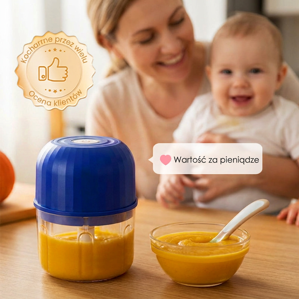 🔥🔥Bezprzewodowy elektryczny mini rozdrabniacz – Mocny pomocnik kuchenny do szybkiego siekania mięsa, warzyw i jedzenia dla dzieci✨