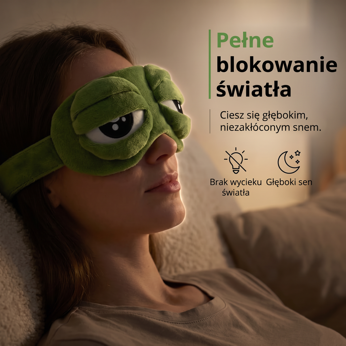 🔥🔥 Ostatni dzień – 49% rabatu 🎁 2026 3D Żabia Maska do Spania 🐸 Miękka i wygodna